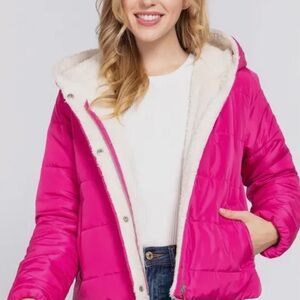 Women's Pink Puffer Jacket
